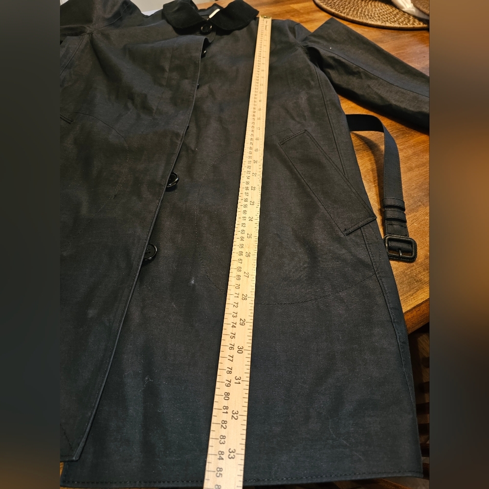 Coach, Stylish Black Belted Rain Coat, NWT, Size 4 - Picture 16 of 17